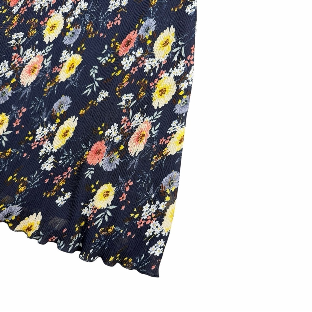 Anthropologie Foxiedox Andora Floral Mini Dress In Navy Blue Size Medium - Picture 3 of 11